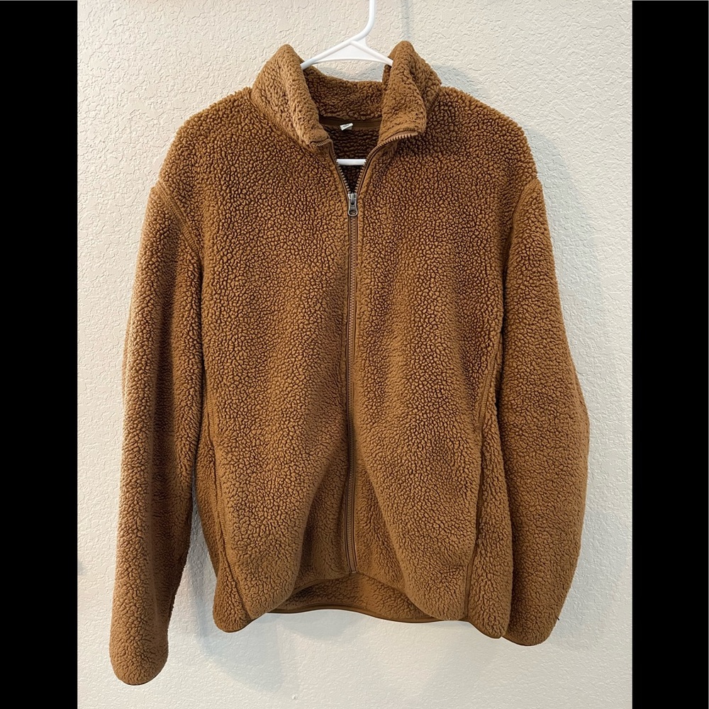 Uniqlo Brown Full Zip Fleece Sweater